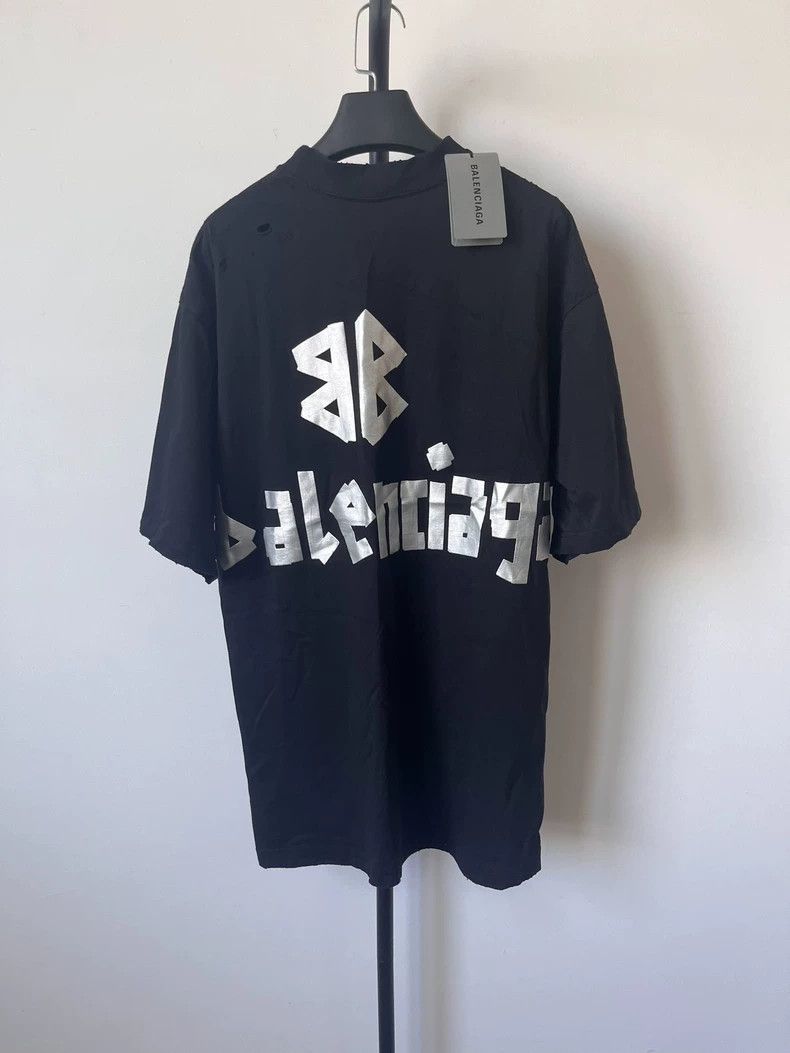 Balenciaga Balenciaga Tape Logo Short Sleeve T Size US S / EU 44-46 / 1 - 2 Thumbnail
