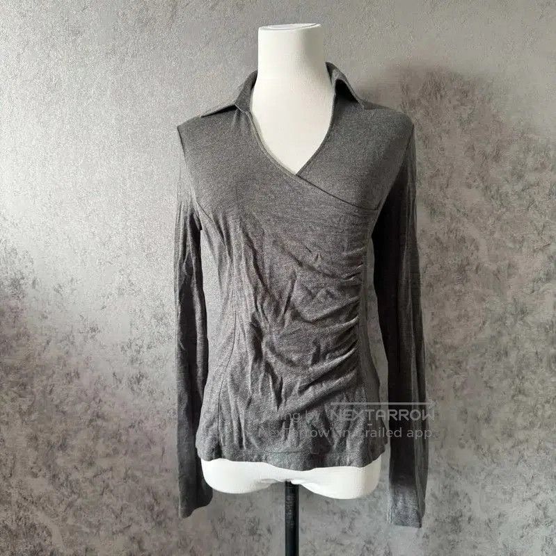 Burberry Burberry Long Sleeve Gray Cotton Blend Top. Size M / US 6-8 / IT 42-44 - 3 Thumbnail