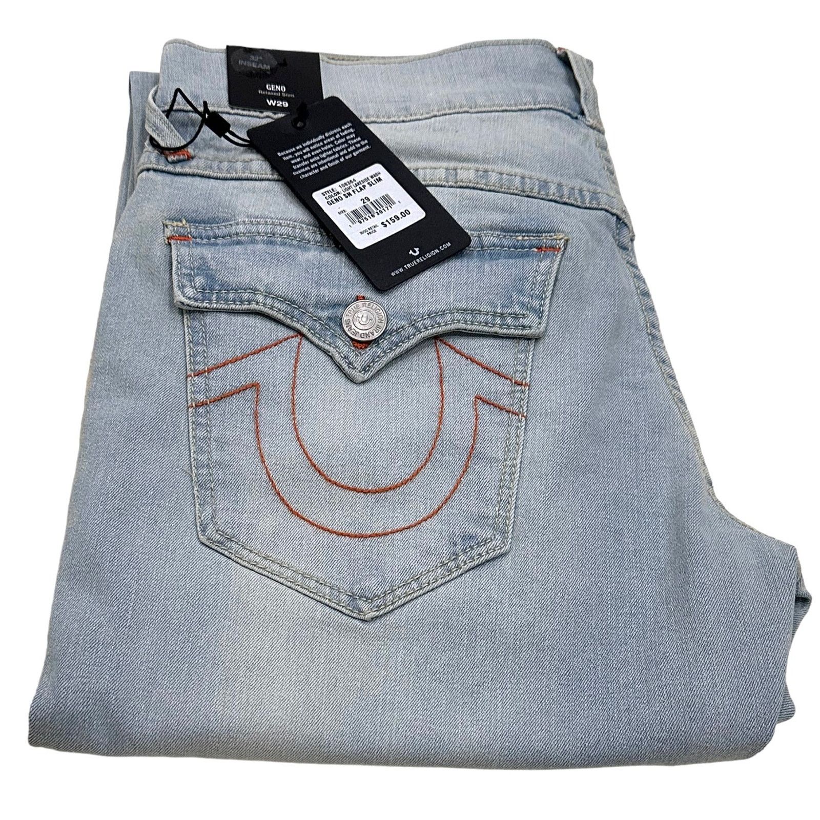 True Religion Geno Flap Pocket Relaxed Slim Fit Jeans