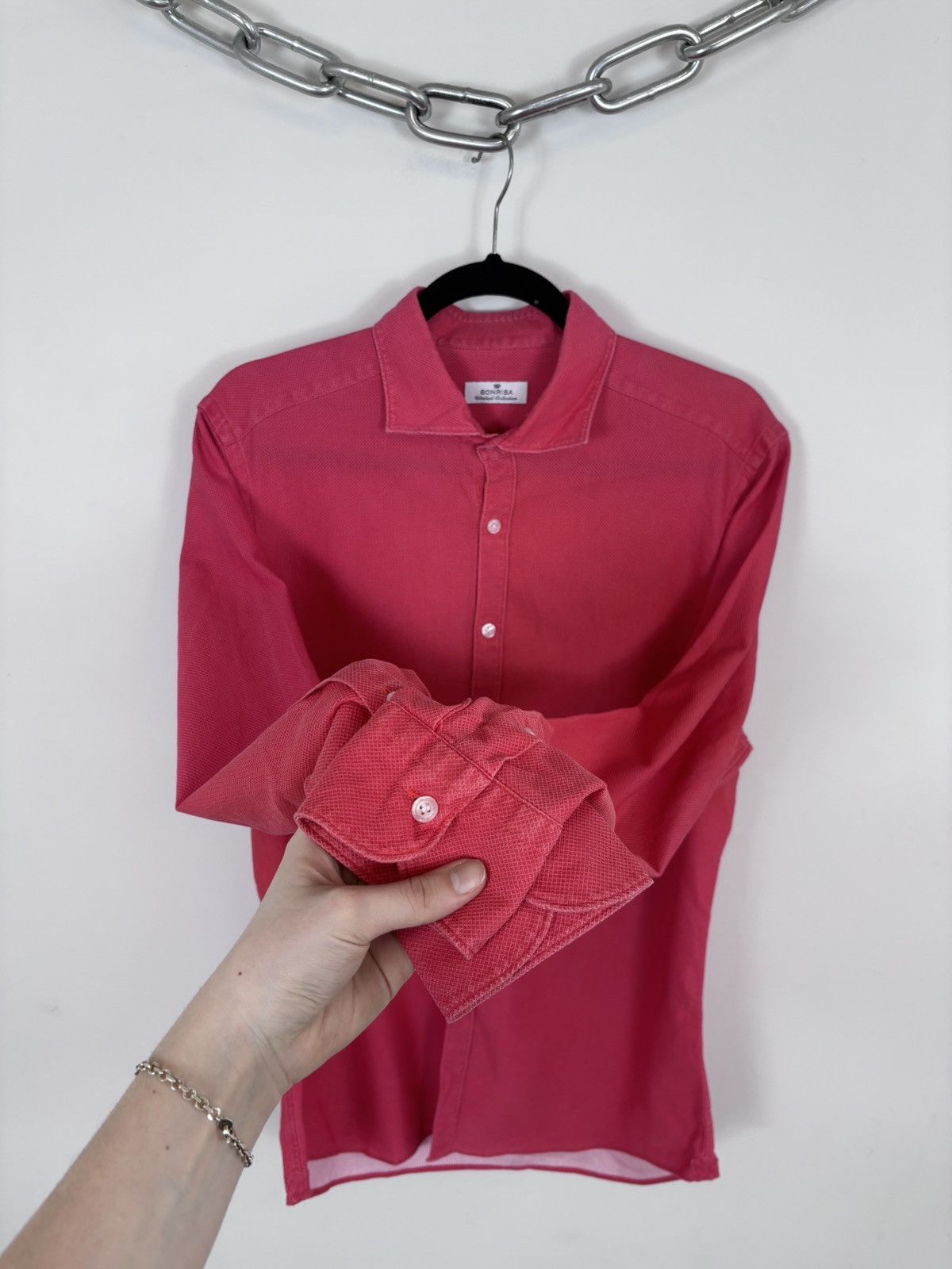 Other Sonrisa Men’s Washed Collection Red Long Sleeve Shirt Size US L / EU 52-54 / 3 - 4 Thumbnail