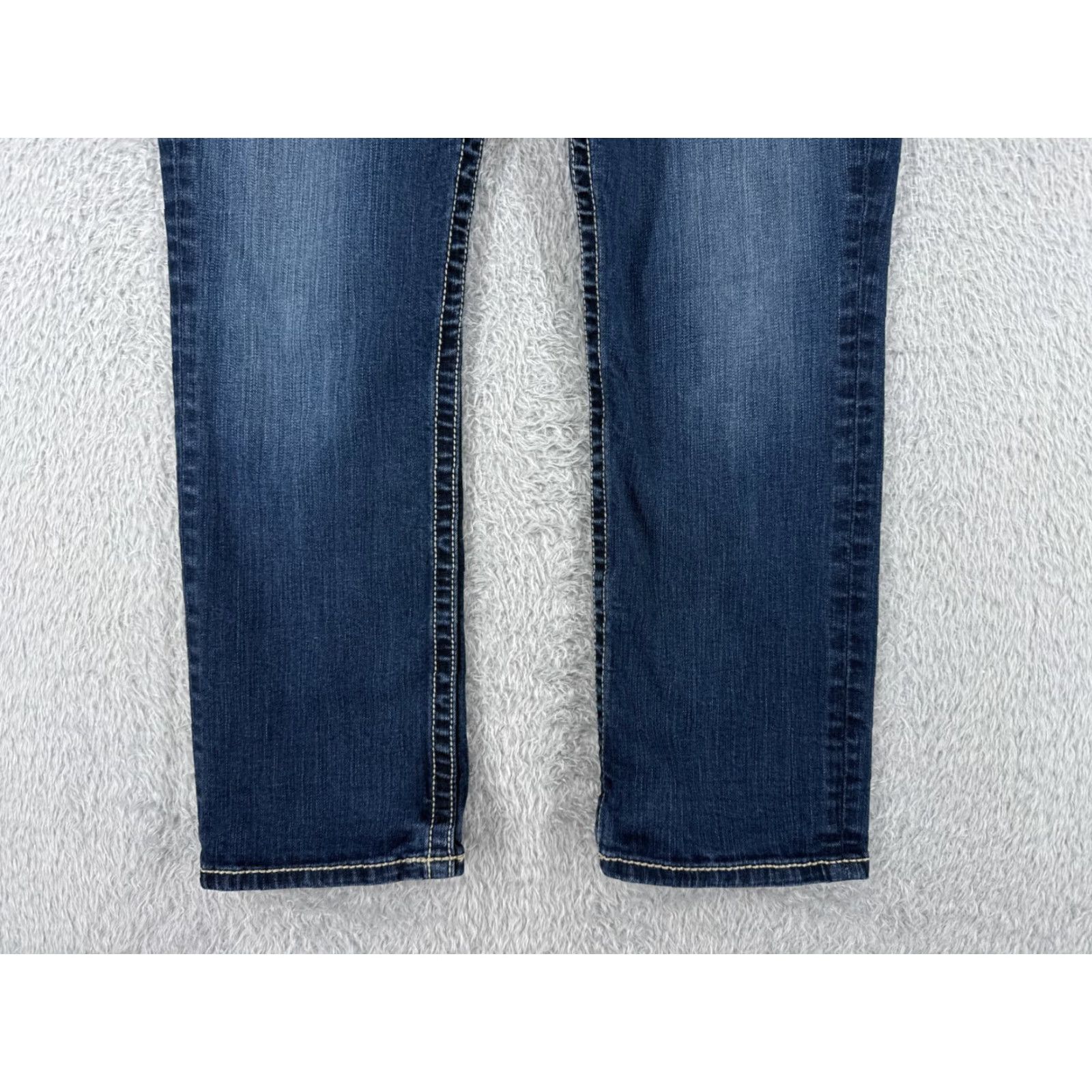 Vintage BUCKLE Womens Jeans 30 Blue Denim Dakota Straight Mid Rise Cotton Stretch 80s Retro Casual Fall Summer Women Size 30" / US 8 / IT 44 - 2 Thumbnail