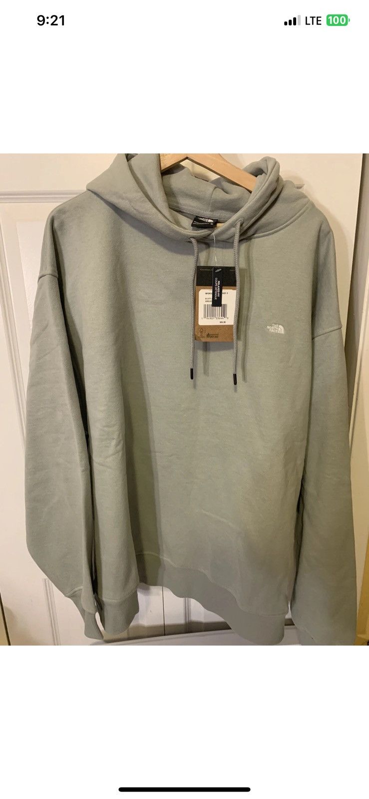 The North Face mens sz XL gray hoodie jacket pullover