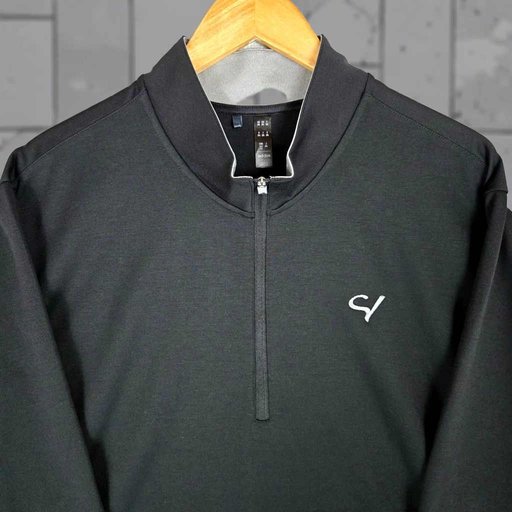 Adidas ADIDAS x SAND VALLEY Mens 2XL 1/2 Zip Pullover Black Performance Moisture Wicking Sweatshirt Golf Casual Windshirt Size US XXL / EU 58 / 5 - 1 Thumbnail
