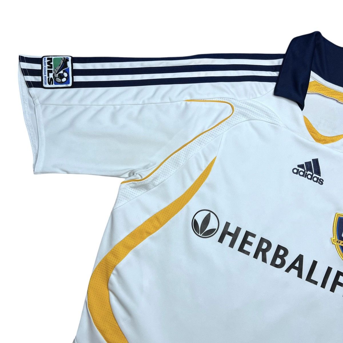 Adidas 2007 LA Galaxy David Beckham Adidas Soccer Football Jersey Size US L / EU 52-54 / 3 - 8 Thumbnail