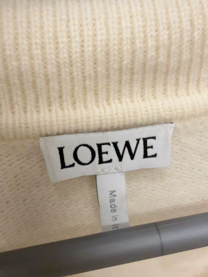 Loewe LOEWE White and gray wool sweater Size XS / US 0-2 / IT 36-38 - 2 Thumbnail