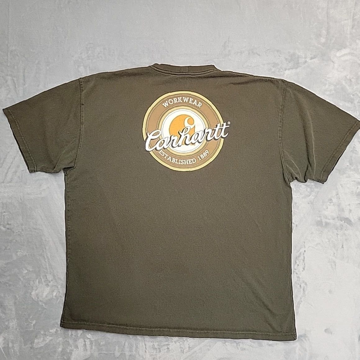 Carhartt VINTAGE Carhartt Shirt Mens XXL Olive Green Short Sleeve Work Pocket K209 Graphic TEE Size US XXL / EU 58 / 5 - 7 Thumbnail