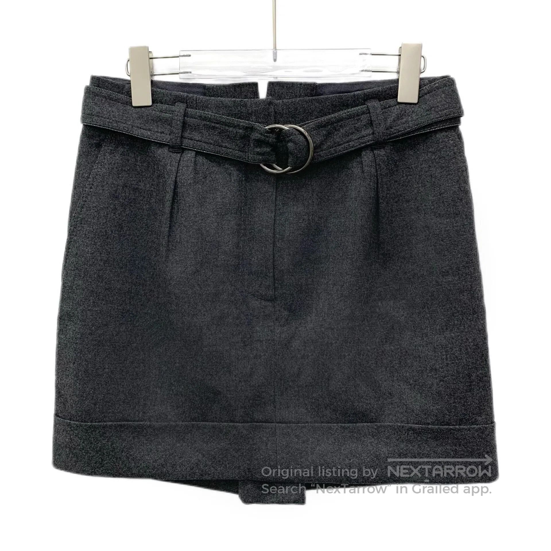 Brunello Cucinelli Brunello Cucinelli Wool Beaded Belt Skirt. Size 37" - 1 Thumbnail