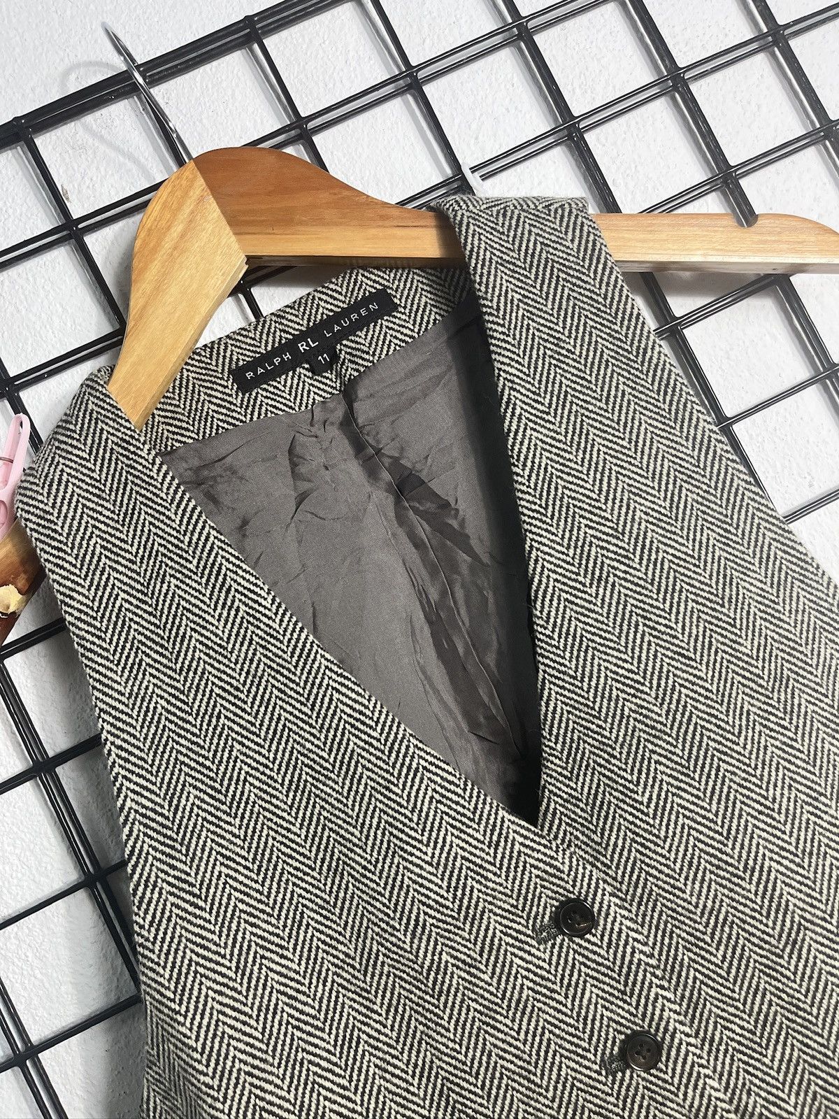 Ralph Lauren Ralph RL Lauren Herringbone Tweed Vest Size US XXS / EU 40 - 2 Thumbnail