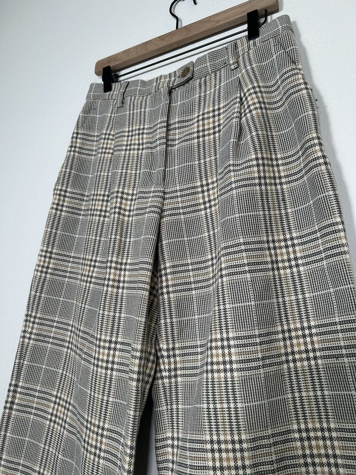 Acne Studios Tweed Plaid Cropped Trousers Size US 30 / EU 46 - 2 Thumbnail