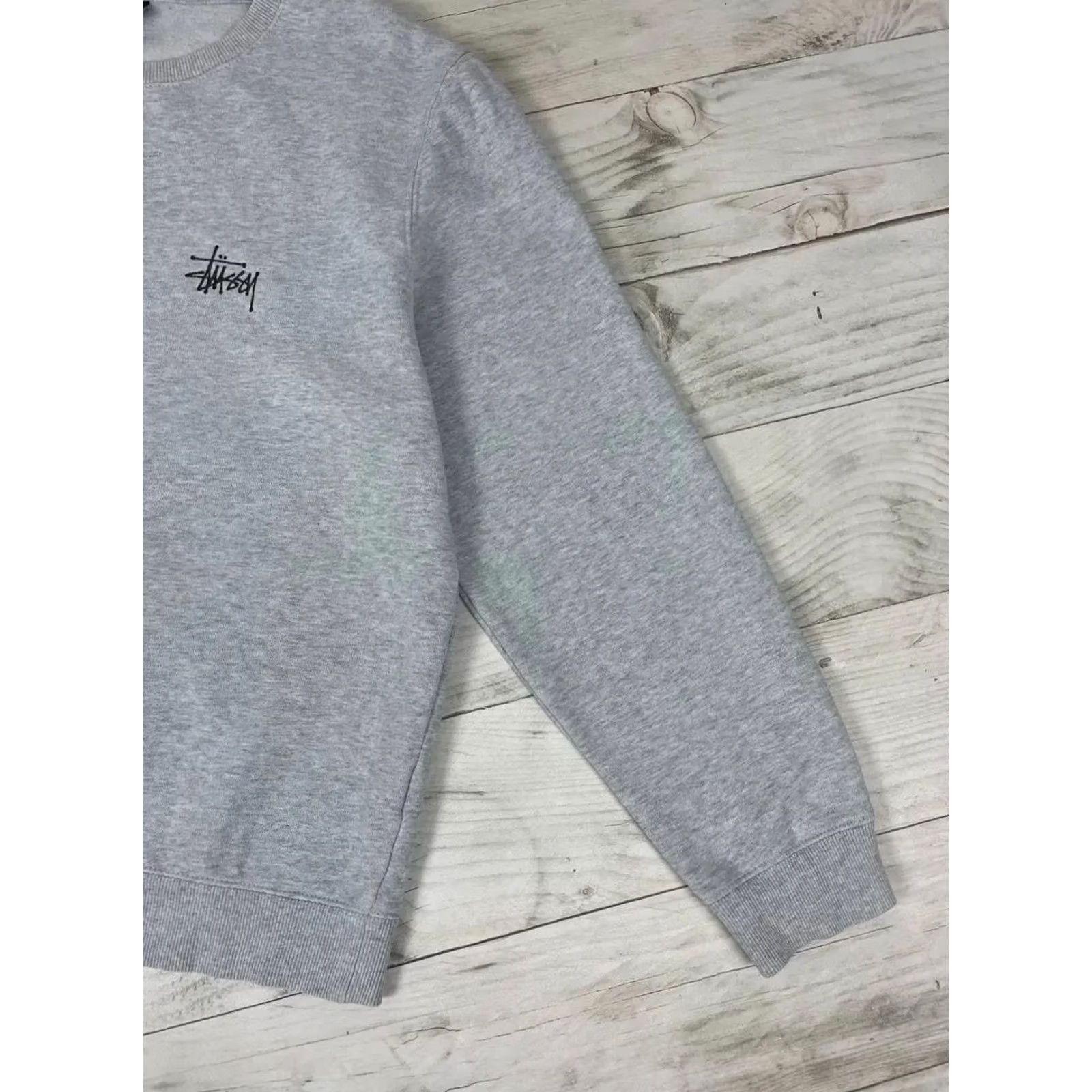 Logo 7 VINTAGE Stussy Sweatshirt Big Logo Men L gray Sweatshirt 90s Mens Size US L / EU 52-54 / 3 - 6 Thumbnail