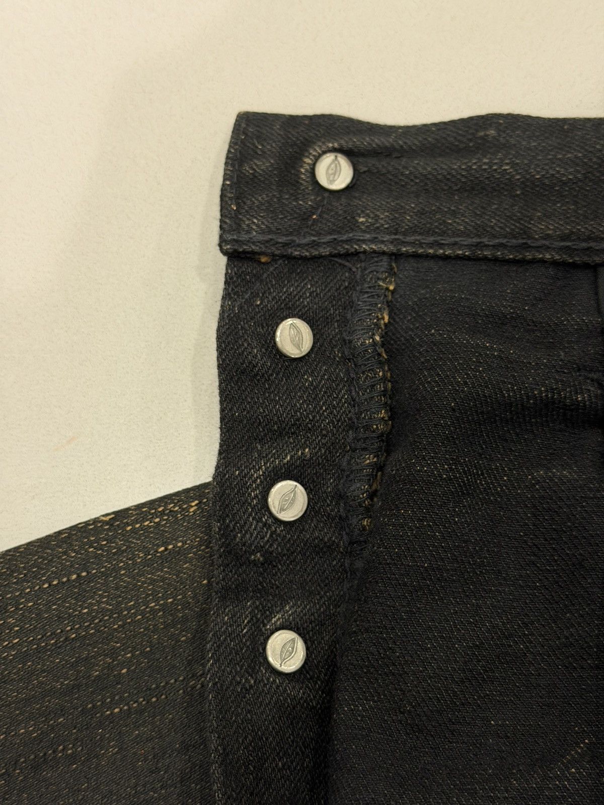Pure Blue Japan Tea Core Dyed Black Selvedge Jeans - TCD-003-BK Size US 30 / EU 46 - 11 Thumbnail