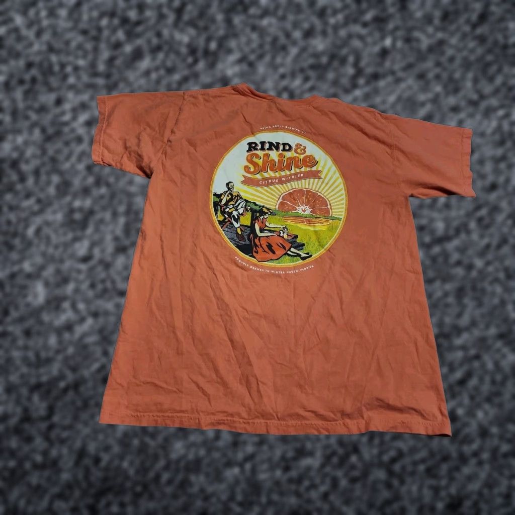 Roots VINTAGE Grove Roots Brewing Co T-Shirt Men L Short Sleeve Crew Neck Orange Beer/Brewery Double-Sided Winter Size US L / EU 52-54 / 3 - 1 Thumbnail