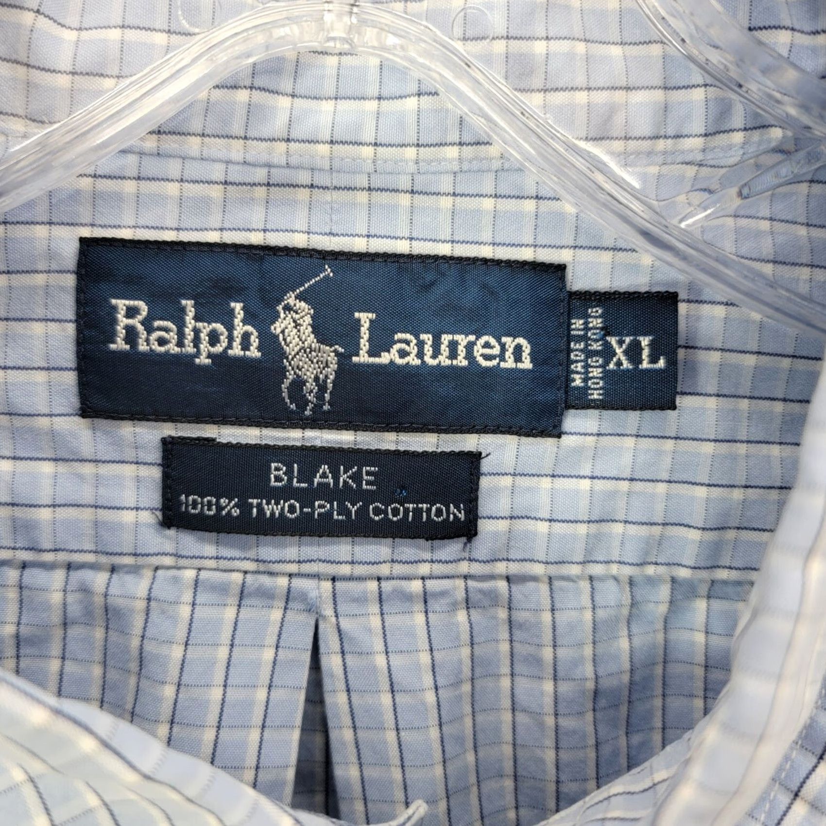 Ralph Lauren Ralph Lauren Shirt Mens XL Blake Button-Down Blue White Check Two-Ply Size US XL / EU 56 / 4 - 3 Thumbnail