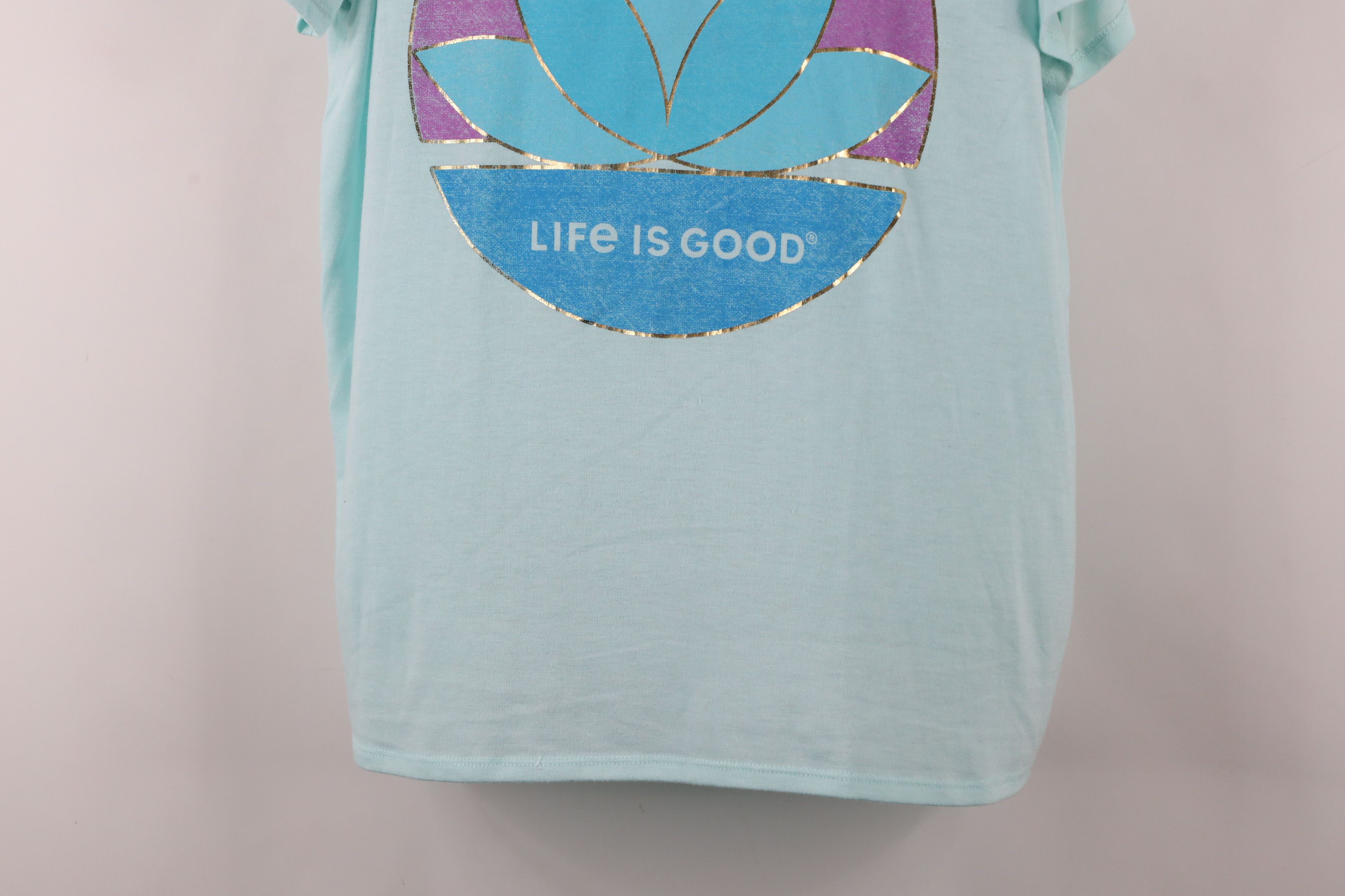Life is Good × Vintage Life Is Good Spell Flower of Life Knit Short Sleeve T-Shirt Size L / US 10 / IT 46 - 3 Thumbnail