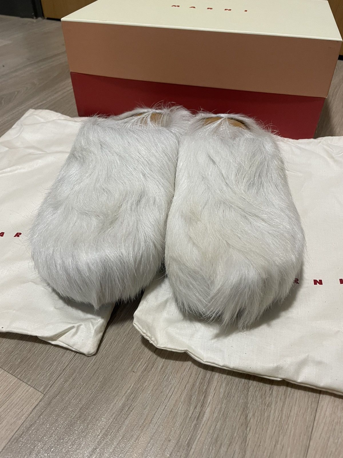 Marni MARNI Fussbet Sabot White calfskin mule Size US 12 / EU 45 - 3 Thumbnail