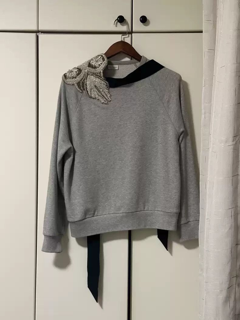 DriesVanNoten shoulders gorgeous beaded sweater