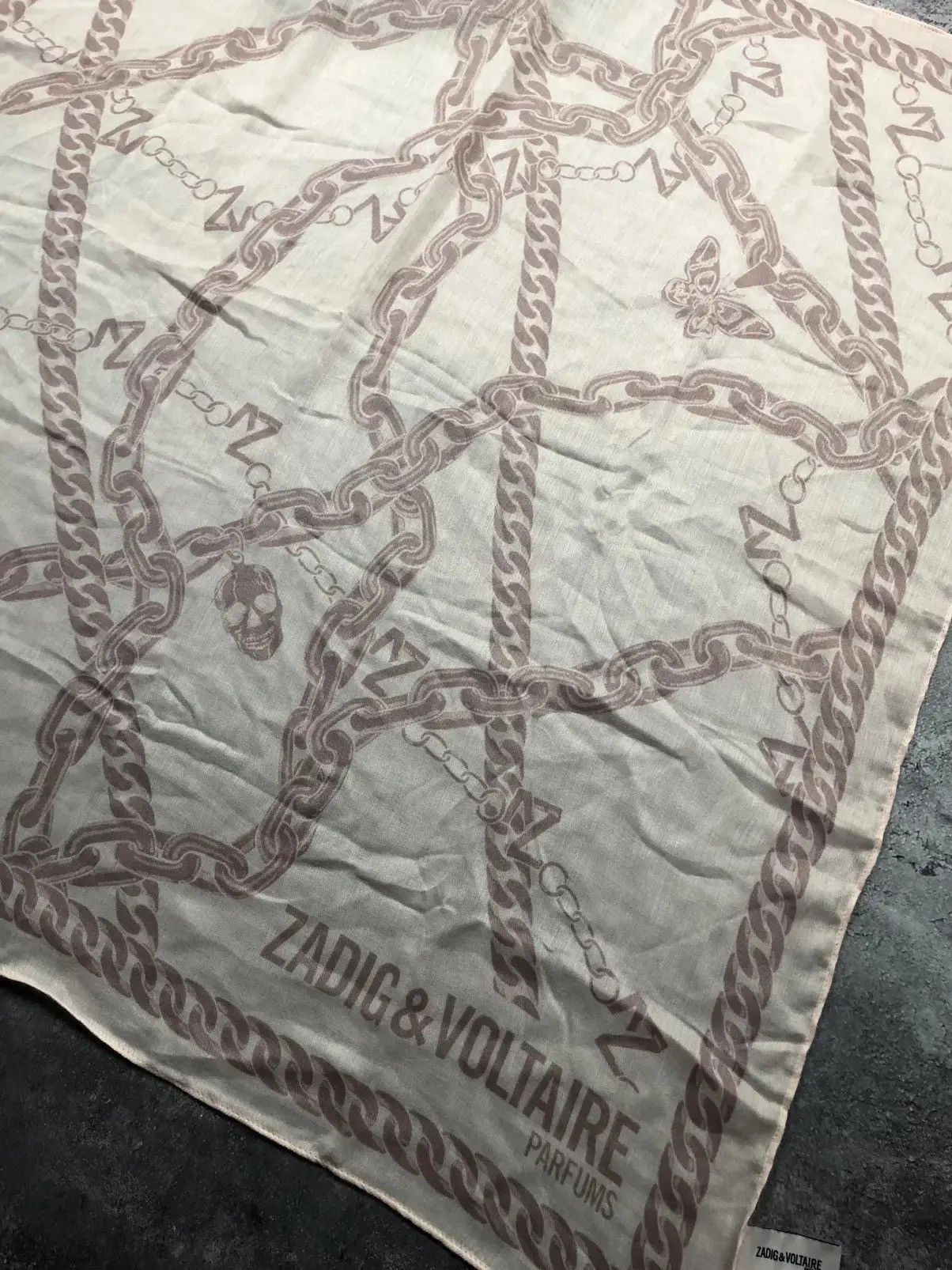 Zadig & Voltaire ZADIG VOLTAIRE Parfums Big Logo Scarf Streetwear Avantgarde Size ONE SIZE - 7 Thumbnail