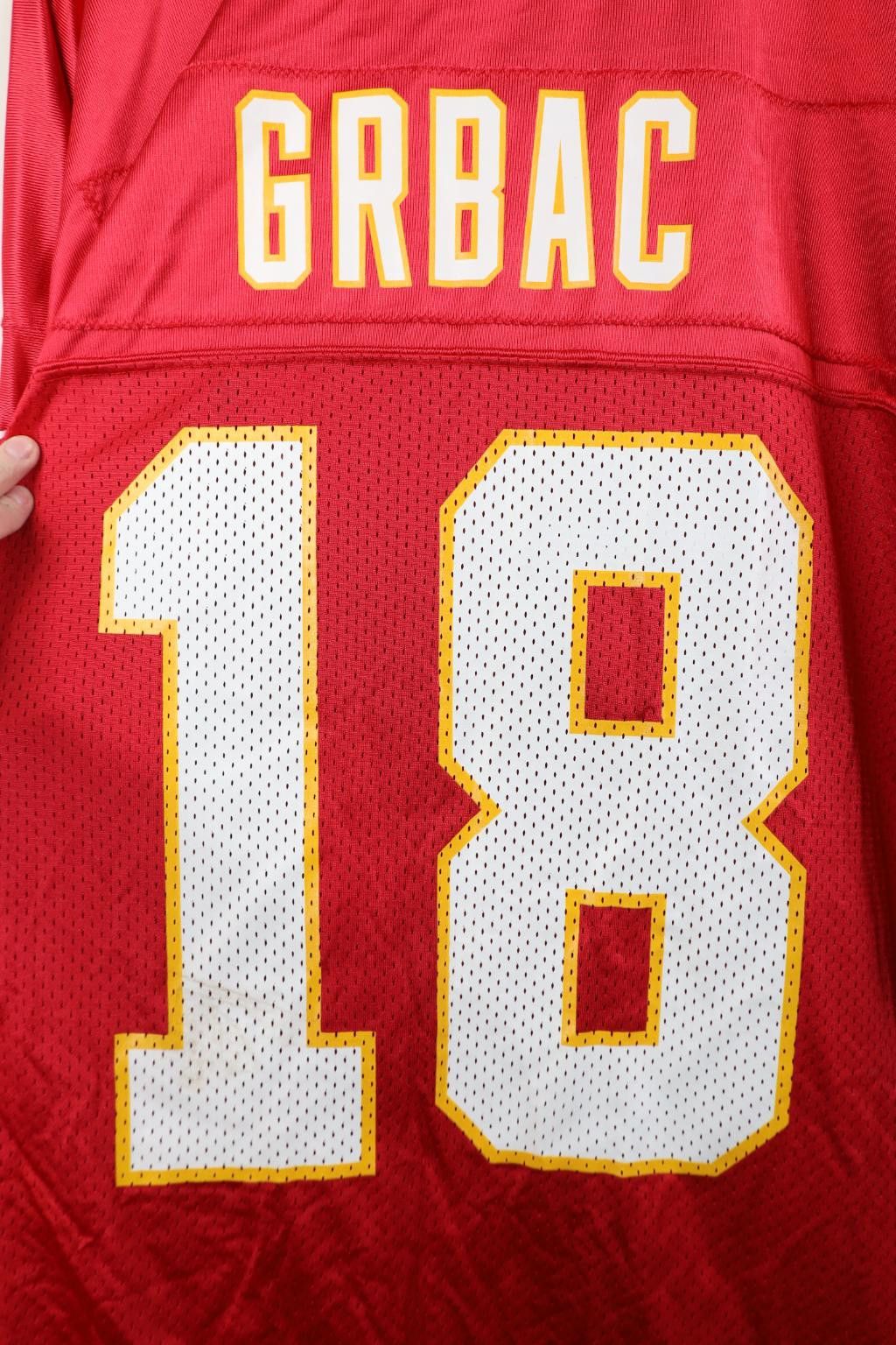 Nike Vintage 90s Y2K Nike Elvis Grbac Kansas City Jersey #18 Size US XXL / EU 58 / 5 - 11 Thumbnail