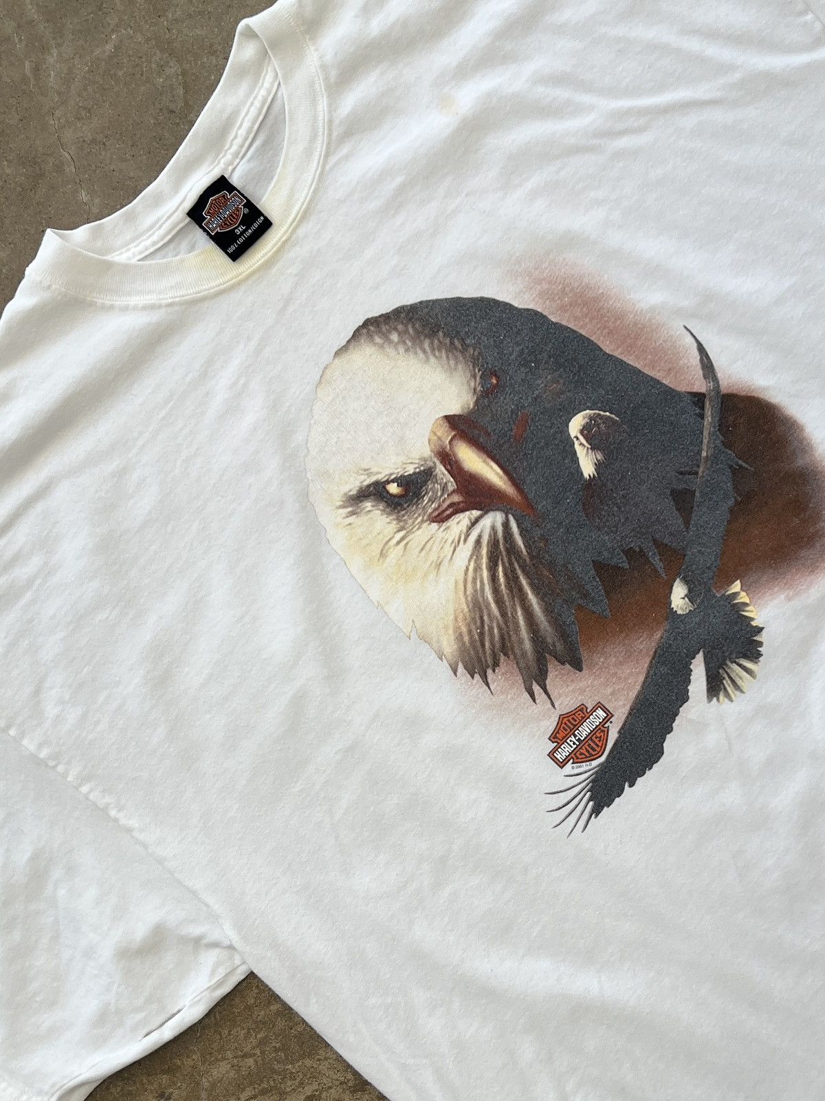 Harley Davidson Vintage 2001 Y2K Harley Davidson Eagle Delaware Tee XXXL Size US XXL / EU 58 / 5 - 1 Thumbnail