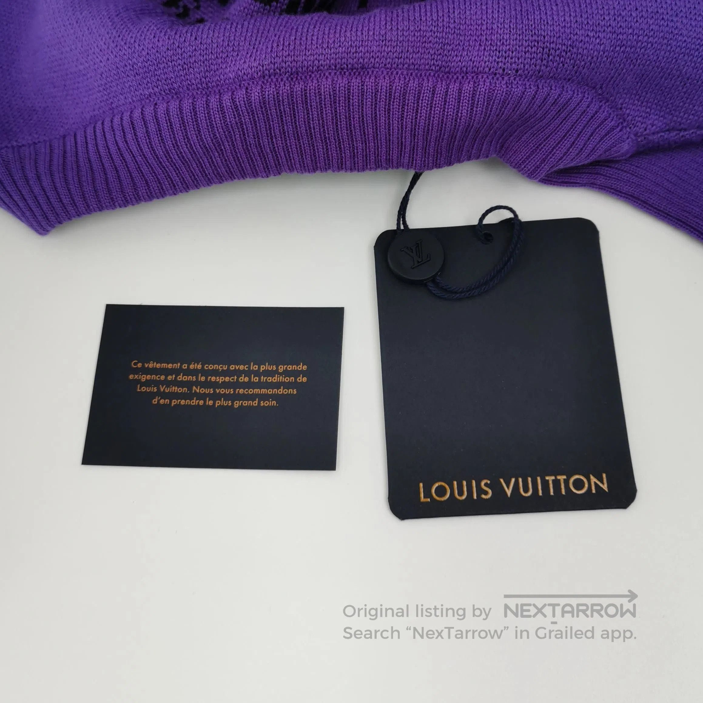 Louis Vuitton Louis Vuitton Purple Wool Logo Crewneck Sweater M. Size US M / EU 48-50 / 2 - 1 Thumbnail