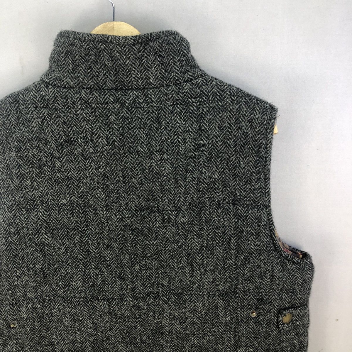 Harris Tweed Peregrine Made In England Herringbone Wool Padded Vest Size US L / EU 52-54 / 3 - 13 Thumbnail