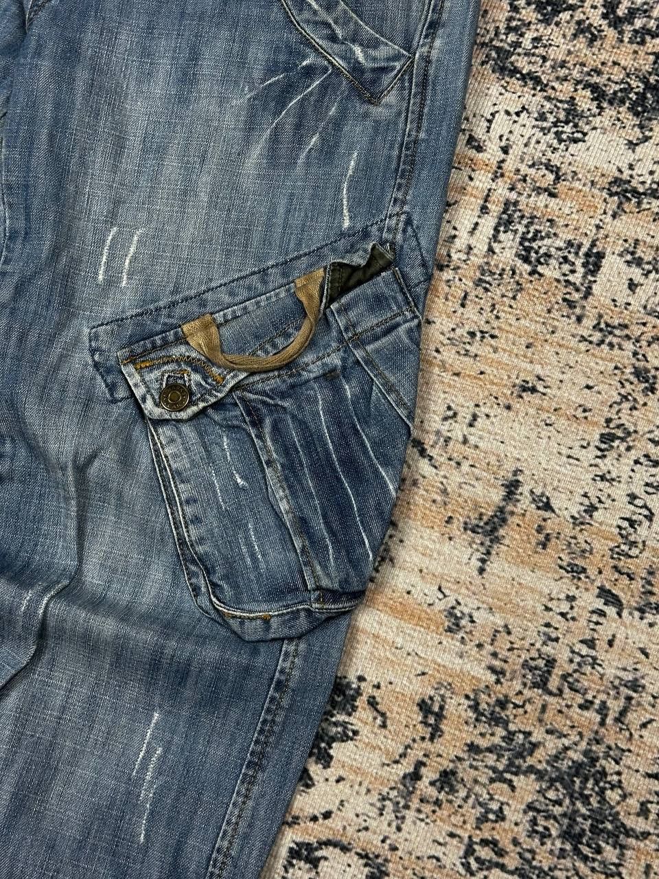 Japanese Brand Flare Cargo Avant Garde Vintage Grunge Opium Jeans Size US 34 / EU 50 - 6 Thumbnail