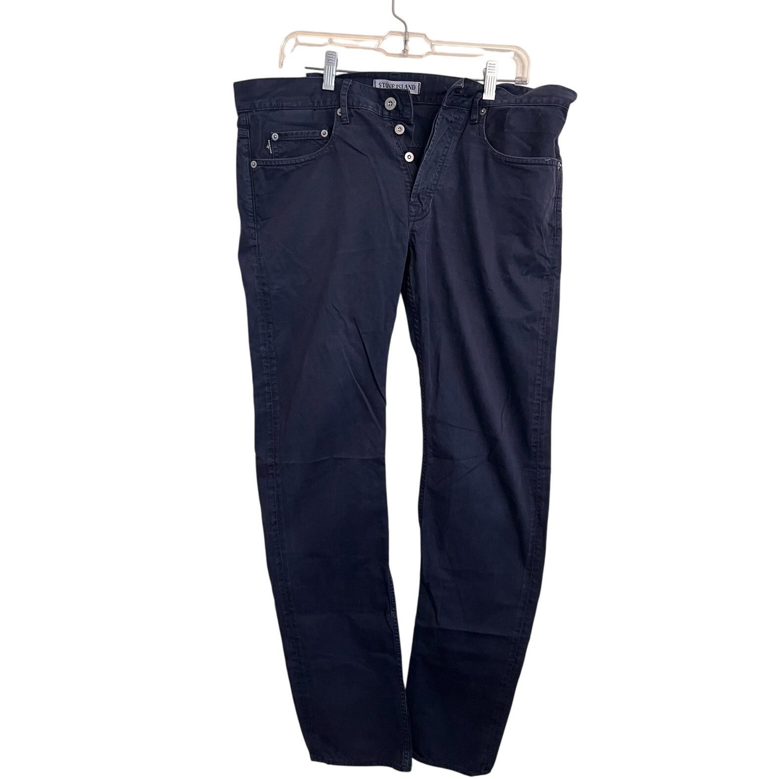 Stone Island Stone Island Men's Navy Blue Cotton Pants - Size 34 Size US 34 / EU 50 - 1 Thumbnail