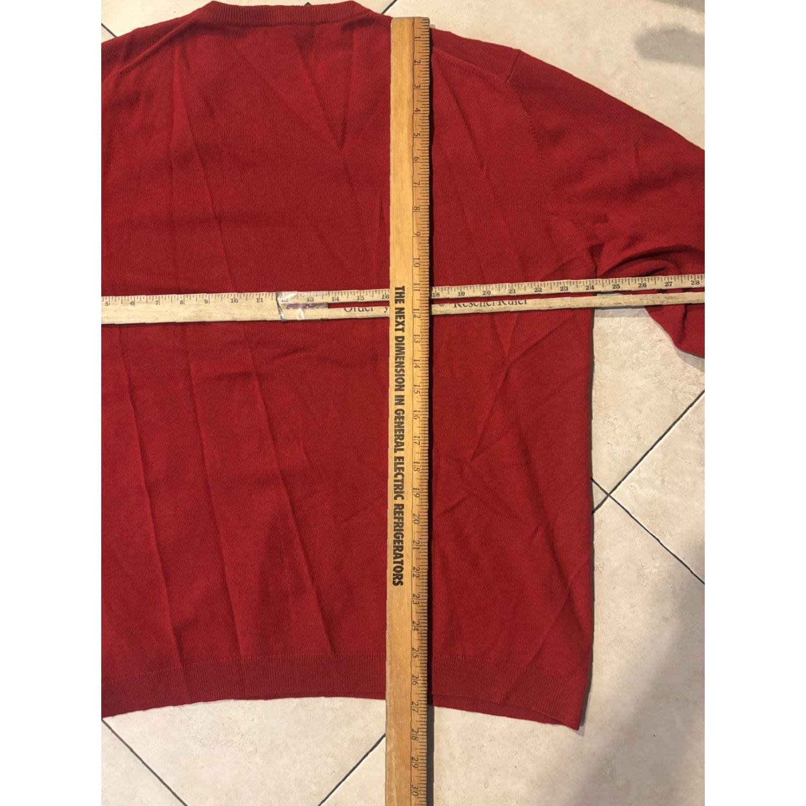 Banana Republic Banana Republic Sweater Mens XL Red Cashmere V Neck Pullover Knit Lightweight Size US XL / EU 56 / 4 - 6 Thumbnail