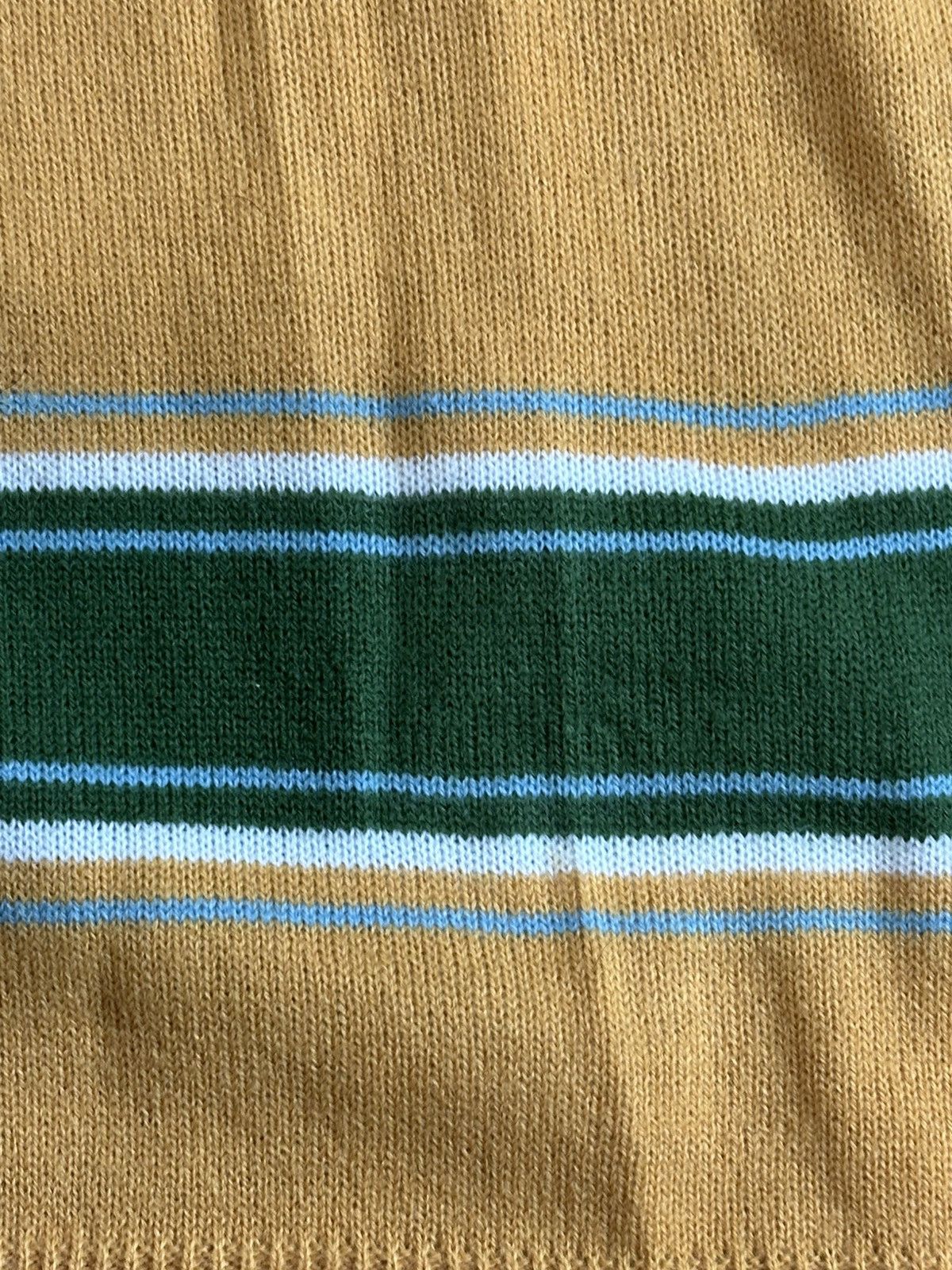 Other Vintage 70s Mustard Yellow & Green Striped Short Sleeve Knit Size US M / EU 48-50 / 2 - 3 Thumbnail