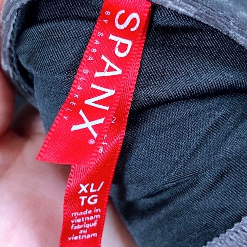 Spanx SPANX Womens Pants Charcoal Pull On High Rise Skinny Velvet Leggings Stretch XL Size 40" / US 18 - 4 Thumbnail