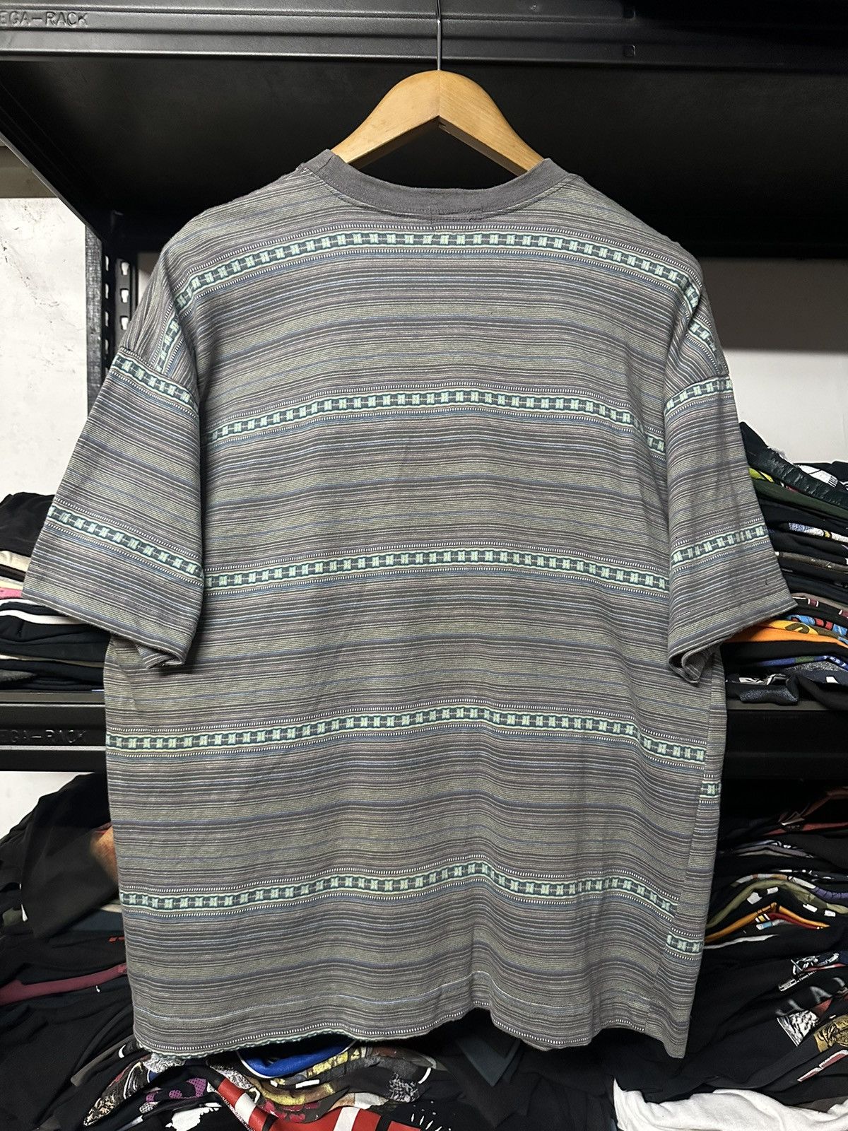 Quiksilver Vintage 80s Quiksilver Boxy Stripe Pocket Tee Size US L / EU 52-54 / 3 - 8 Thumbnail