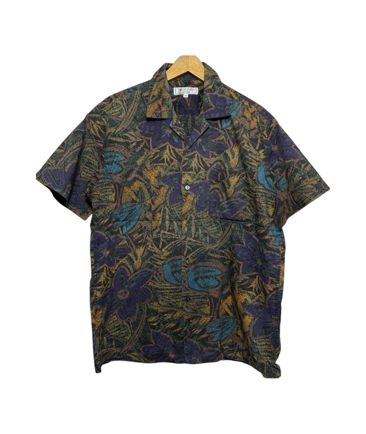 Yves Saint Laurent Vintage Yves Saint Open Colar Abstract Shirt Size US M / EU 48-50 / 2 - 1 Thumbnail