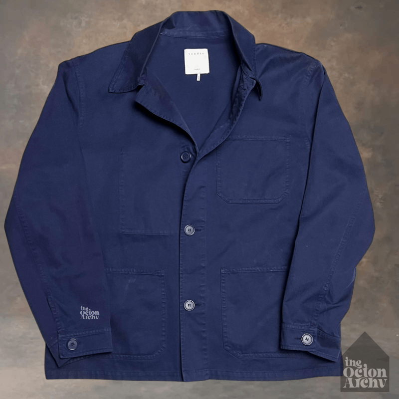 Sandro Size XL Sandro Cotton Overshirt 'Dark Blue' V7385S Pre-Owned Size US XL / EU 56 / 4 - 3 Thumbnail
