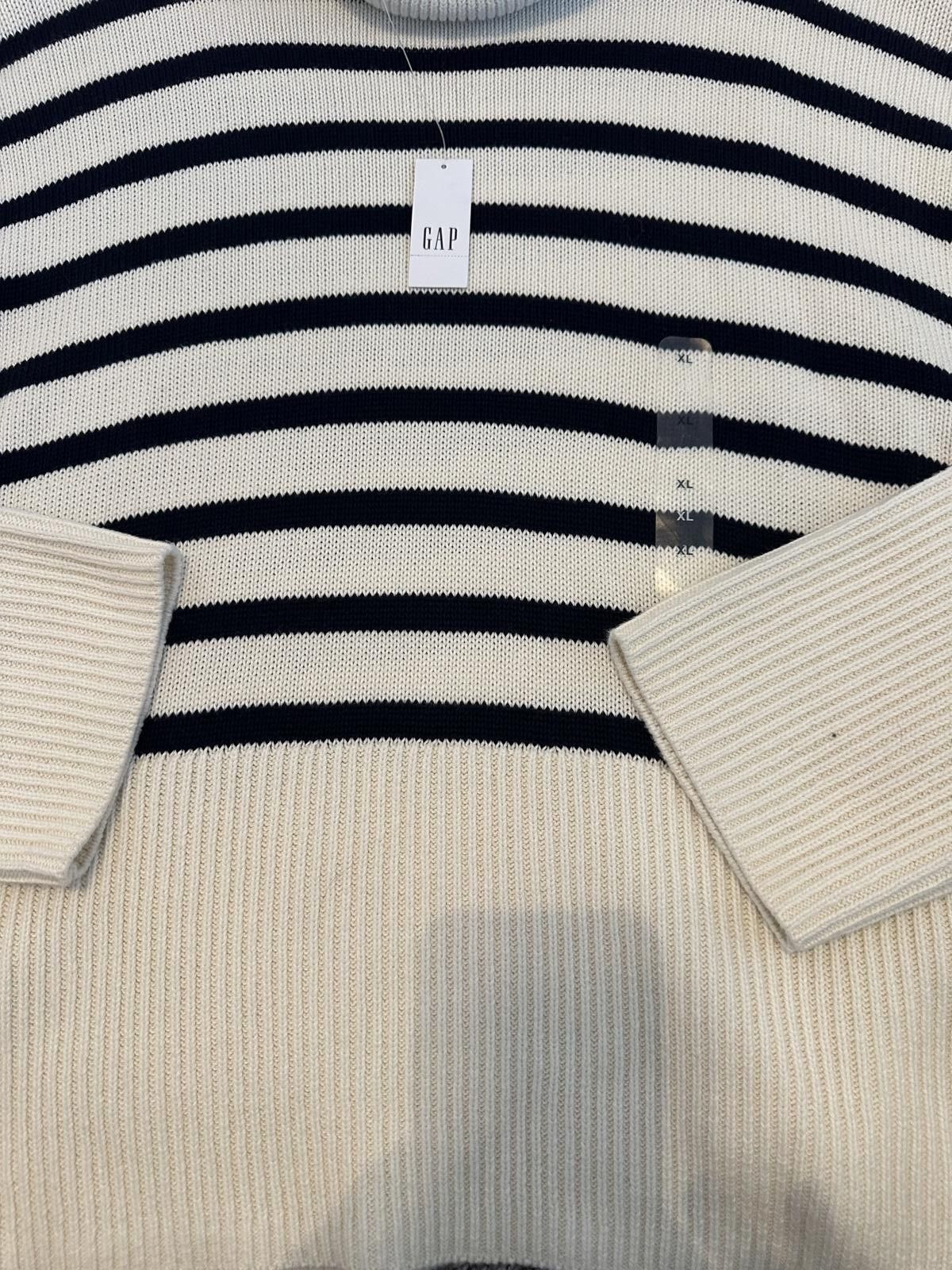Gap GAP Striped Cozy Turtleneck Sweater - Size XL Size XL / US 12-14 / IT 48-50 - 2 Thumbnail