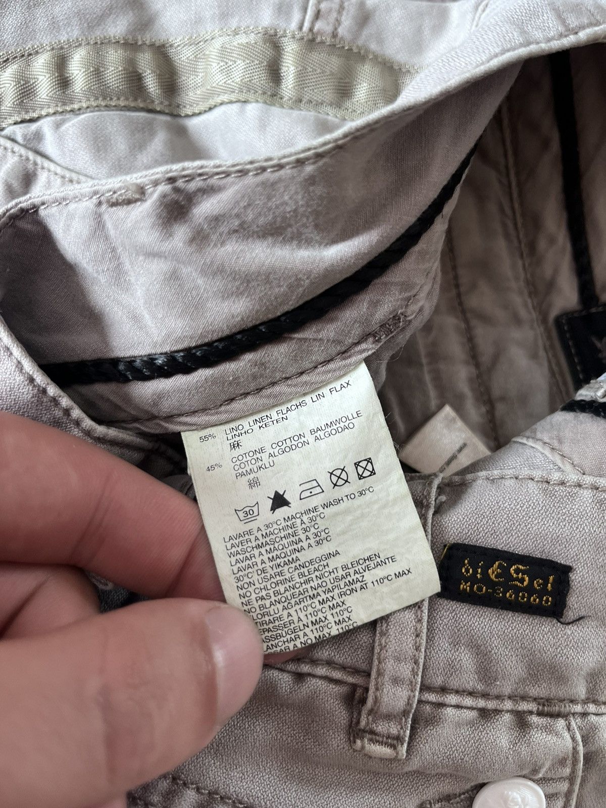 Diesel Y2K Vintage Diesel Aviation Linen Pants Size 28 Size 28" / US 6 / IT 42 - 10 Thumbnail
