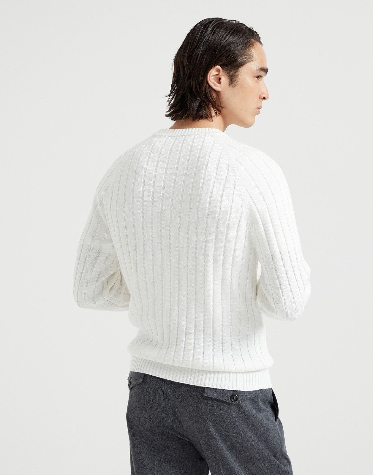 Brunello Cucinelli o1la1rc1a0925 Sweater in White Size US S / EU 44-46 / 1 - 2 Thumbnail