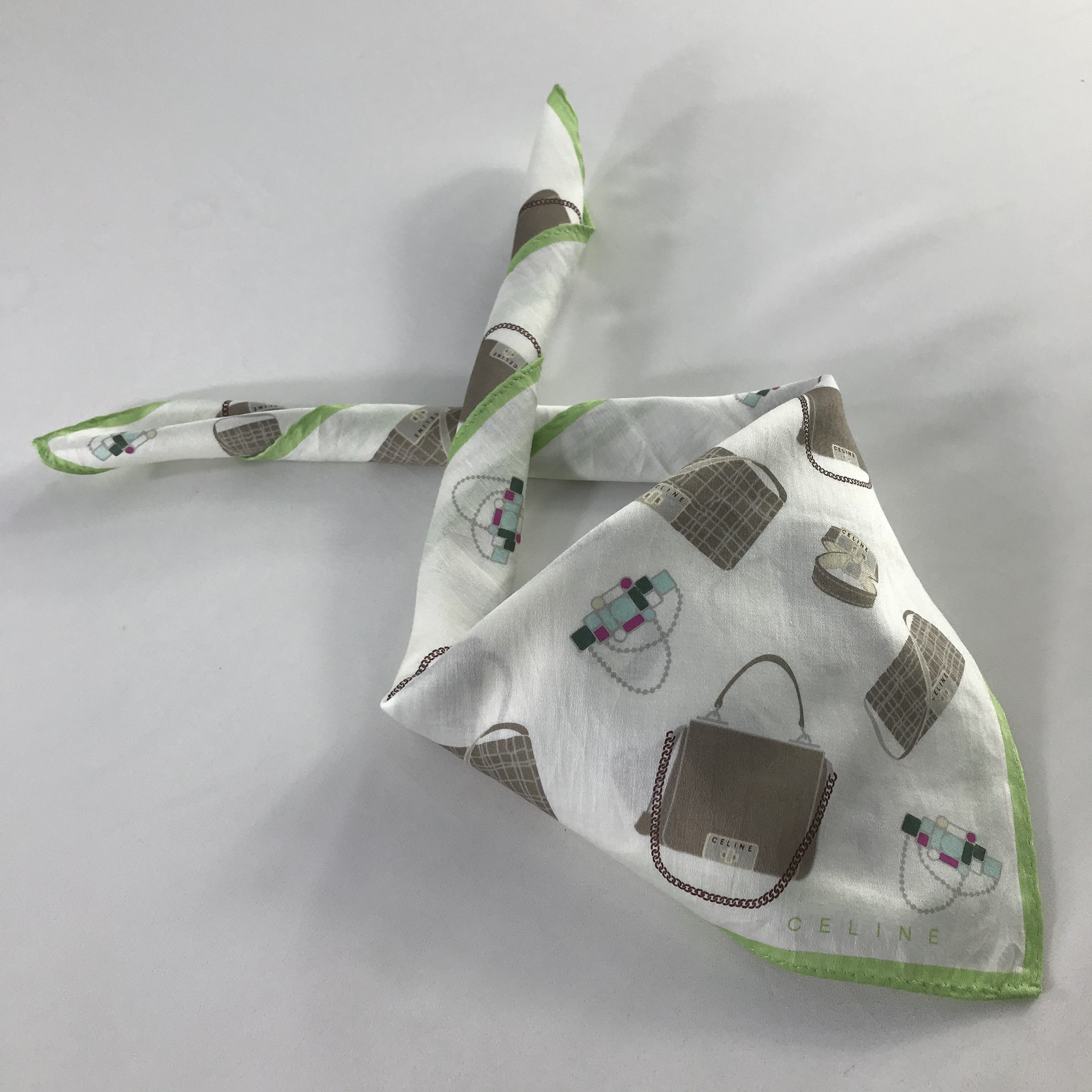 Celine × Vintage Celine Bandana / Handkerchief / Neckerchief - S520 Size ONE SIZE - 4 Thumbnail
