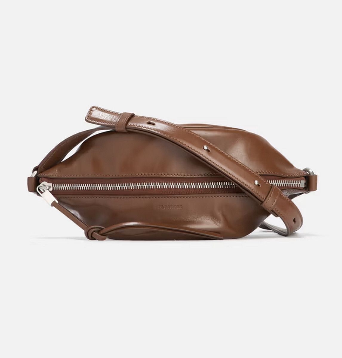 Jil Sander JIL SANDER medium brown leather Taco belt / crossbody bag Size ONE SIZE - 1 Thumbnail