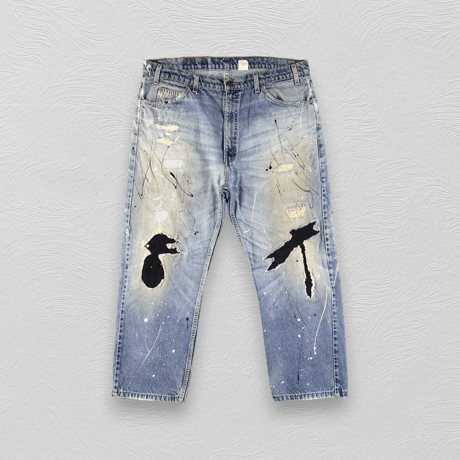 Levi's Vintage Levis 505 Jeans Painted Denim KJ1722 Size US 39 - 1 Thumbnail