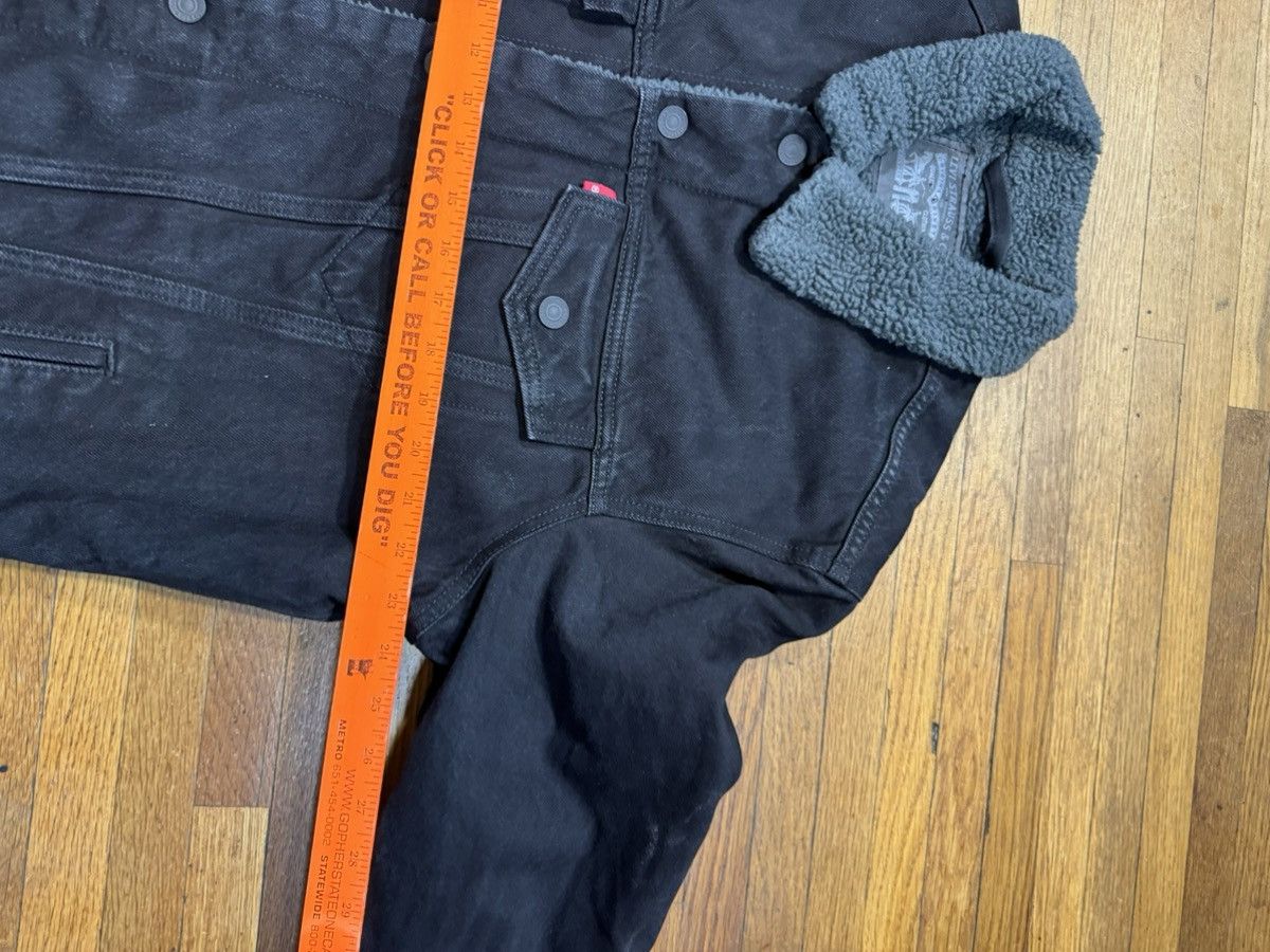 Levi's Levi’s Sherpa Lined Black Denim Trucker Jacket Size US XL / EU 56 / 4 - 5 Thumbnail