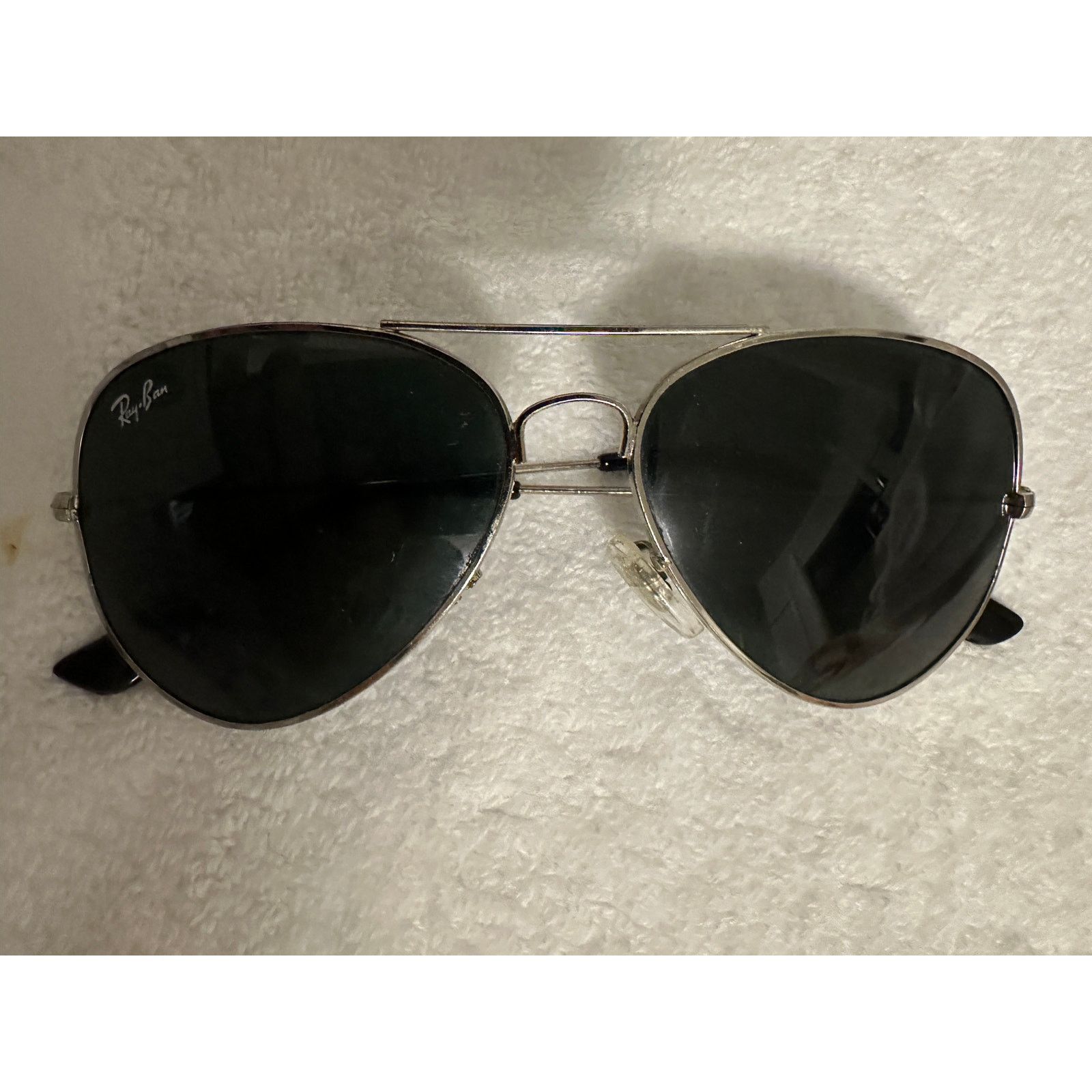 RayBan Ray Ban Aviator Sunglasses Silver Size ONE SIZE - 6 Thumbnail
