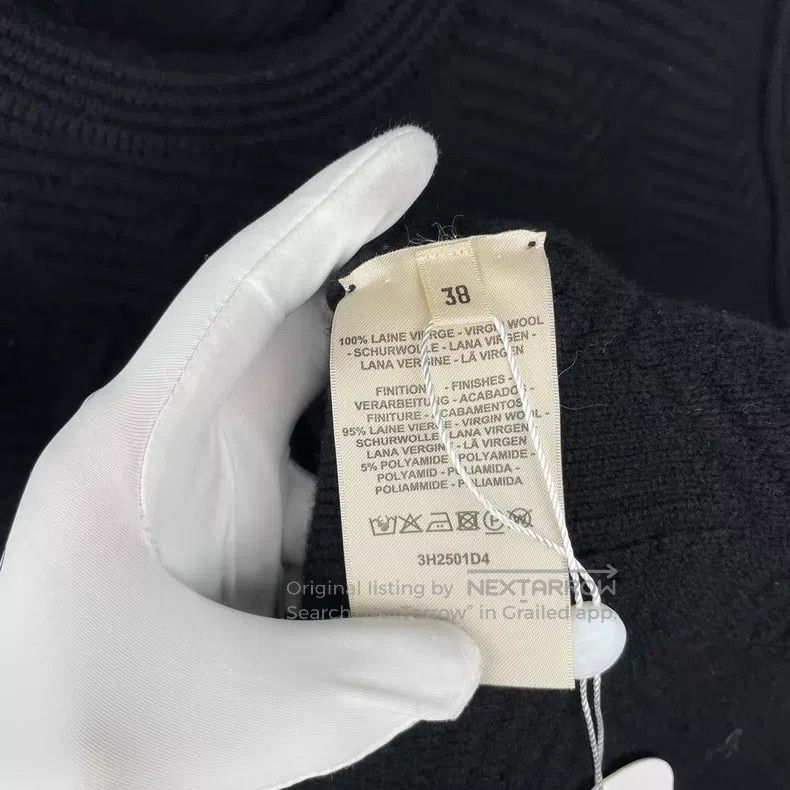 Hermes Hermes Black Letter Embroidered Wool Round Neck Sleeveless Size XS / US 0-2 / IT 36-38 - 7 Thumbnail
