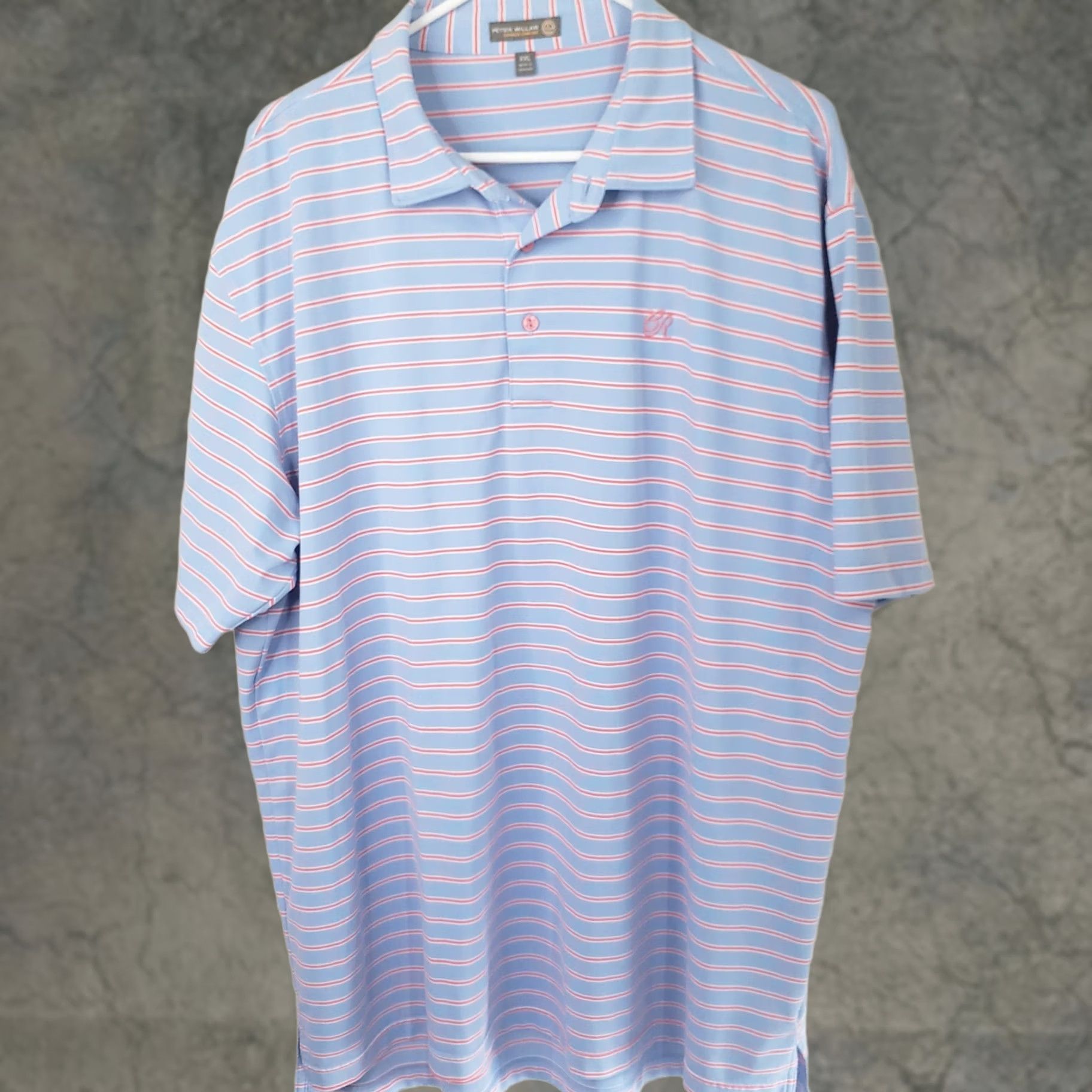 Peter Millar VINTAGE Peter Millar Shirt Mens 2XL Blue Striped Polo Short Sleeve Golf Casual Comfort Summer Performance All Seasons Stretch Knit Size US XXL / EU 58 / 5 - 1 Thumbnail