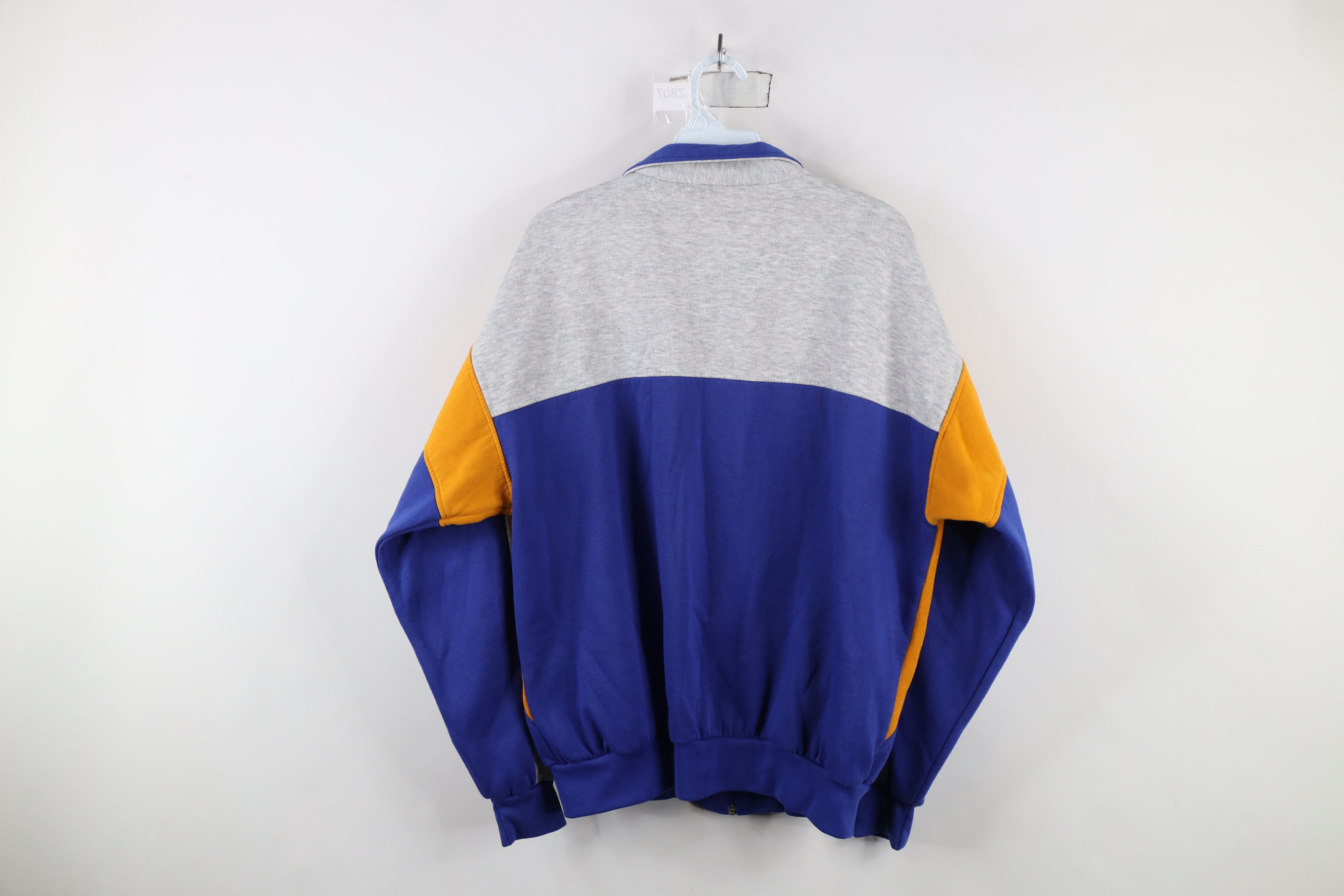Vintage Vintage 90s Streetwear Faded Block Warm Up Track Jacket Size US L / EU 52-54 / 3 - 9 Thumbnail