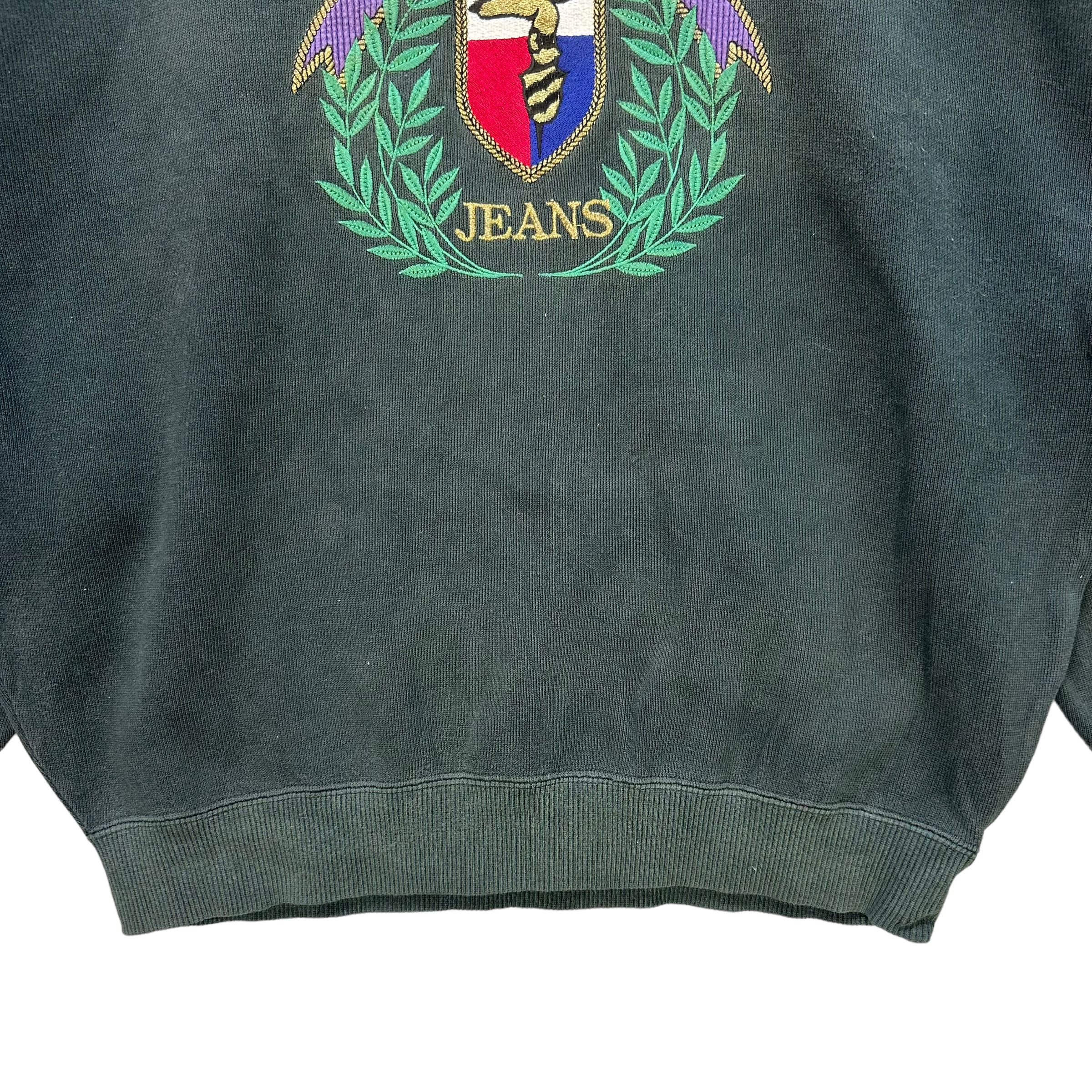Trussardi TRASHED🔥 TRUSSARDI EMBROIDERY BIG LOGO SWEATSHIRT #8563-014 Size US M / EU 48-50 / 2 - 4 Thumbnail