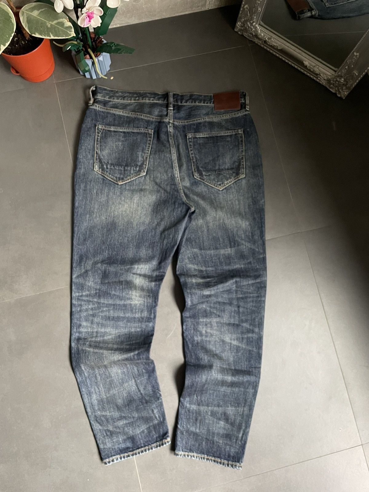 Japanese Brand Allsaints Baggy Washed Distressed Denim Faded Jeans Y2k Size US 34 / EU 50 - 12 Thumbnail