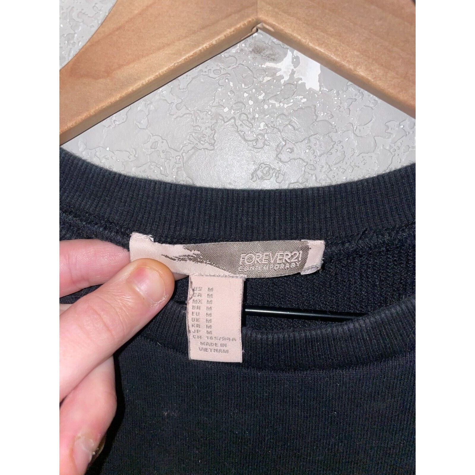 Forever 21 Womens Forever 21 Contemporary Sweatshirt Black Crewneck Y2K Size M / US 6-8 / IT 42-44 - 6 Thumbnail