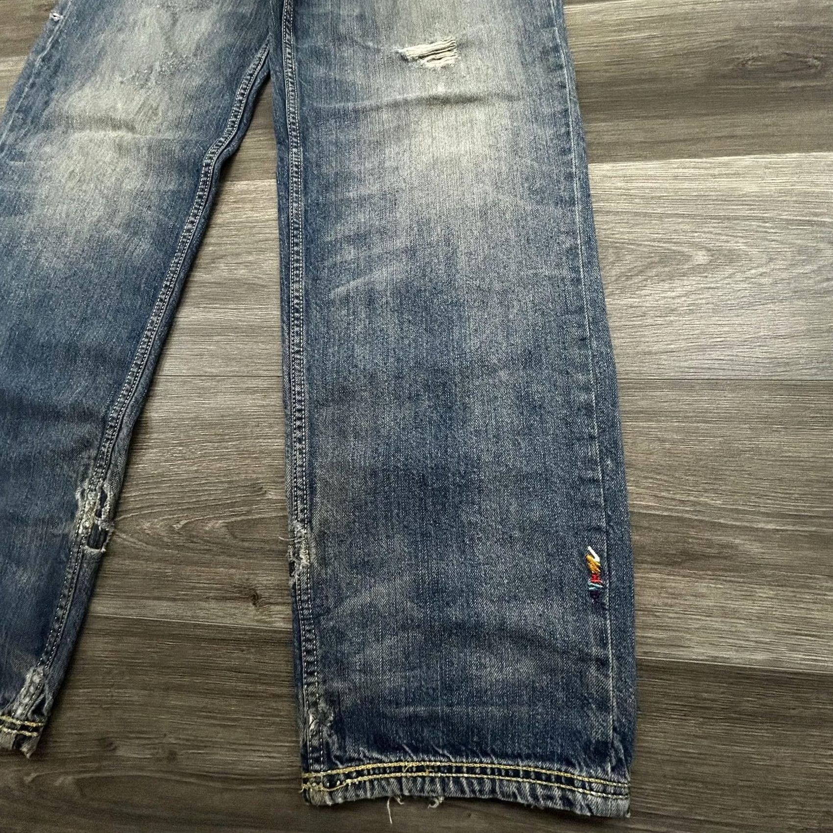 Coogi VINTAGE COOGI Jeans Mens 32x32 Blue Embroidered Eagle Striped Y2K VERY RARE Size US 32 / EU 48 - 4 Thumbnail