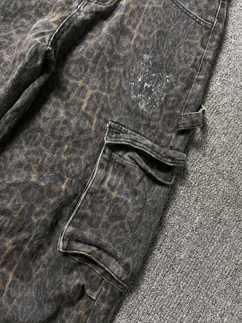 Japanese Brand DAZY Brand Wide Leg Leopard Cargo Pants (185) Size 28" / US 6 / IT 42 - 17 Thumbnail