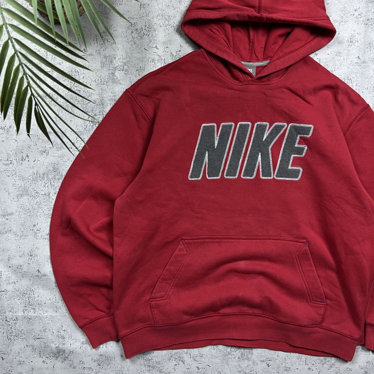 Nike 90s NIKE SPELLOUT BIG LOGO VINTAGE Y2K OVERSIZED HOODIE Size US XL / EU 56 / 4 - 2 Thumbnail